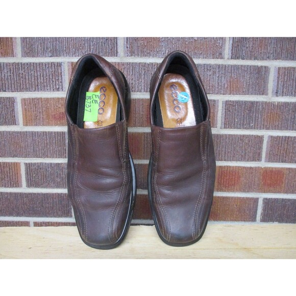 Ecco Loafers Mens 10 Brown Leather Moccasin Slip On Driving Shoes EU 44 main image 16